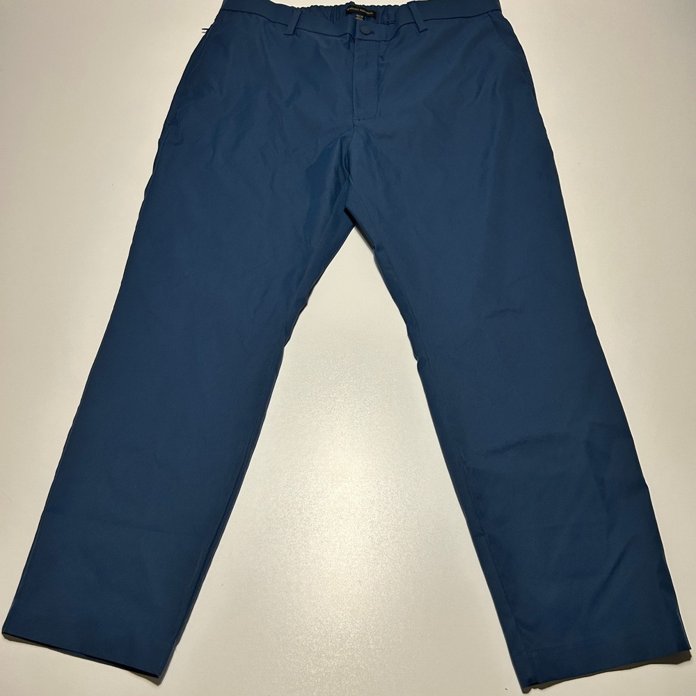 Banana Republic Mens Performance Chino Pants Blue 40x29 Elastic Waist Technical